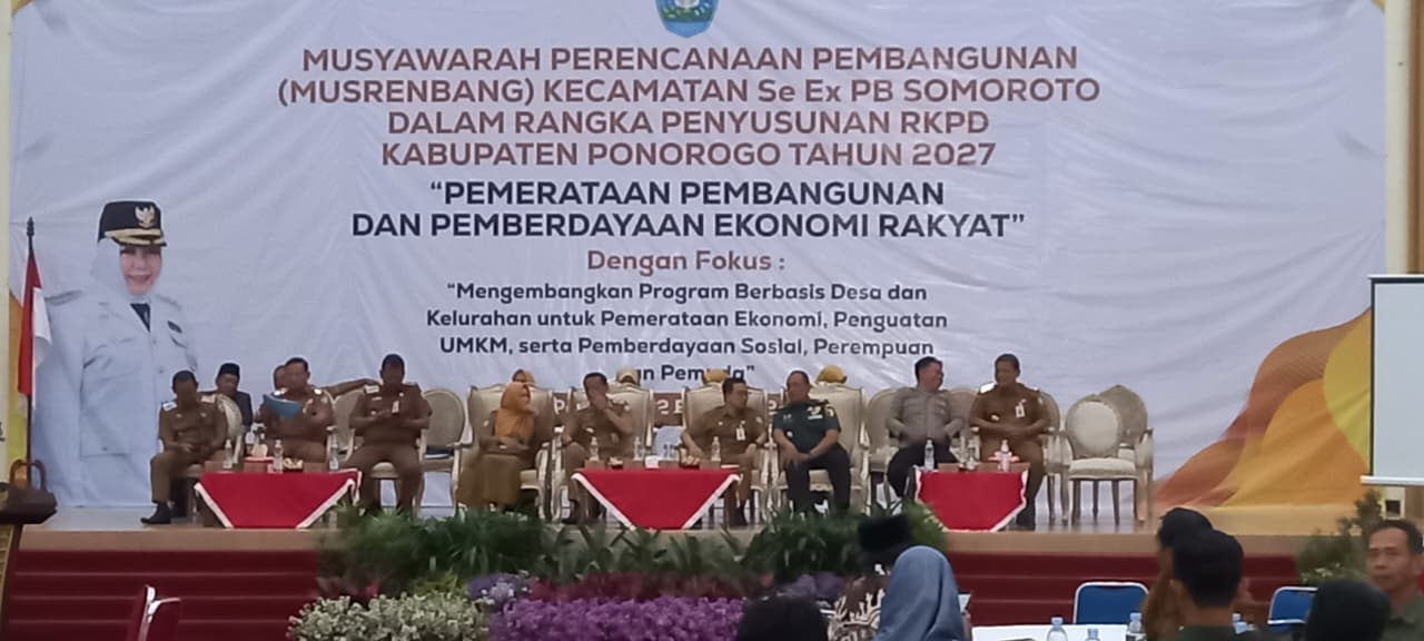 Musrenbang Bersama 5 Kecamatan (Se Ex PB Somoroto) dalam rangka Penyusunan RKPD Kabupaten PonorogoTahun 2027